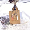 2Pcs Glass Double Faceted Pointed Bullet Pendant Couple Necklaces with Heart Magnetic Clasps FS-WG058EE-07-1