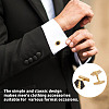 4 Pairs 4 Styles Alloy Enamel Cufflinks FIND-TA0010-10-5