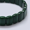 Natural Malachite Stretch Bracelets BJEW-F327-04-3