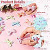90Pcs 3 Styles Spray Painted Textured Opaque Acrylic Beads OACR-YW0004-70-5
