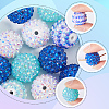 SUNNYCLUE 30Pcs 5 Style Resin Rhinestone Graduated Beads RESI-SC0003-06-3