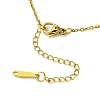 Ion Plating(IP) Rectangle with Initial Letter 304 Stainless Steel Pendant Necklace NJEW-R265-04G-Z-4
