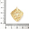 Brass Micro Pave Cubic Zirconia Enamel Pendants KK-L250-08G-06-3