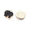 Alloy Enamel Charms PALLOY-T092-31G-01-2