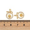 Brass Micro Pave Clear Cubic Zirconia Peg Bails KK-B137-16G-3