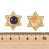 4Pcs 4 Styles Natural Amethyst & Heated Citrine & Apatite & Deyd Green Jade Pendants PALLOY-TA00428-3
