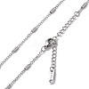 Non-Tarnish 304 Stainless Steel Column Link Chain Necklace for Men Women NJEW-K245-019E-2