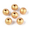 Spray Painted Round Natural Schima Wood Beads WOOD-A018-14mm-01-1