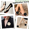 4Pcs 2 Colors Imitation Leather Shoe Buckle Clips with Iron Clip FIND-CL0001-94-5
