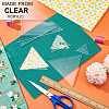 1~6 Inch Triangle Transparent Acrylic Quilting Templates DIY-WH0172-939-6