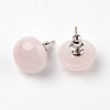 Half Round Dome Natural & Synthetic Mixed Stone Stud Earrings EJEW-L171-M-2