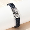 Braided Microfiber Leather Cord Bracelets for Women Men BJEW-D304-17P-01-4