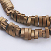 Electroplate Non-magnetic Synthetic Hematite Beads Strands G-J379-A05-F-2