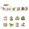 Round Paper Snake Cartoon Sticker Rolls PW-WG86171-01-5