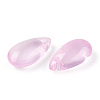 Baking Painted Transparent Glass Petal Beads DGLA-N004-13-3