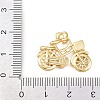 Brass Micro Pave Clear Cubic Zirconia Pendants KK-G544-03G-02-3
