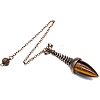 Natural Tiger Eye Dowsing Pendulum Big Pendants PW-WGFD073-01-1