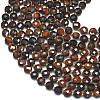 Dyed Natural Red Tiger Eye Beads Strands G-K389-B45-01-3