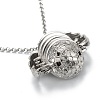 Expanding Alloy Photo Locket Necklace for Women or Men NJEW-A019-02P-6