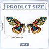1Pair Alloy Rhinestone Stud Earrings for Women EJEW-LP0003-77A-2
