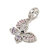 Rack Plating Brass Pave Colorful Cubic Zirconia European Dangle Charms KK-P277-19P-2