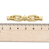 Brass Micro Pave Cubic Zirconia Fold Over Clasps KK-U059-07G-3