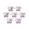 Electroplated Glass Charms EGLA-N006-057-5