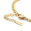 Rhinestone Charms Bracelet with Curb Chains BJEW-P273-01G-5
