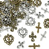 60Pcs 6 Styles Tibetan Style Alloy Pendants TIBEP-FS0001-24-2