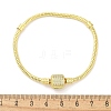 Brass Micro Pave Clear Cubic Zirconia Link Bracelets BJEW-S158-15G-5