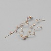 Brass Micro Pave Cubic Zirconia Dangle Stud Earrings EJEW-WH0004-192KCG-2