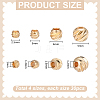 120Pcs 4 Styles Brass Beads KK-PH0015-29-2