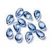 Transparent Glass Charms GLAA-O017-01G-1