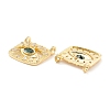 Rack Plating Brass Cubic Zirconia Pendants KK-D073-25G-05-2