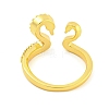 304 Stainless Steel Cubic Zirconia Open Cuff Ring for Women LS-RJEW-S406-05G-03-3