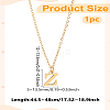 304 Stainless Steel Letter Pendant Necklaces NJEW-LP0001-53Z-G-2