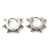 Tarnish Resistant 201 Stainless Steel Spike Hoop Earrings with 304 Stainless Steel Pins EJEW-A098-04P-6