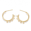 Brass Stud Earring Findings KK-T038-219G-1