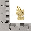 Brass Micro Pave Clear Cubic Zirconia Pendants KK-R162-015A-G-3