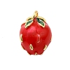 Brass Enamel Charms KK-P303-06A-G-1