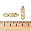 Rack Plating Brass Micro Pave Clear Cubic Zirconia DIOS Links Connector Charms KK-S379-23G-3