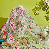 1 Yard Flower Pattern Embroidery Polyester Fabric AJEW-WH0314-473A-5
