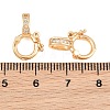Brass Micro Pave Clear Cubic Zirconia Twister Clasp CU-CBA7BFE-05G-2