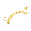 Rhinestone Cuff Earrings for Girl Women Gift EJEW-B042-01G-B-3