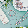 210Pcs 6 Styles Floral Printed Porcelain Beads PORC-DC0001-15-5