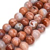 Natural Mexican Pink Agate Beads Strands GG-CBA07EB-A01-01-2