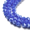 Opaque Solid Color Electroplate Glass Beads Strands LS-EGLA-A039-P4mm-A11-3