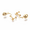 Brass Screw On Clip Earring Converter X-KK-T051-43G-NF-3