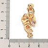 Brass Micro Pave Clear Cubic Zirconia Fold Over Clasps KK-U037-22G-04-3