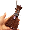 Natural Amethyst Witch Altar Broom Charm Ornament PW-WG45CD3-11-1